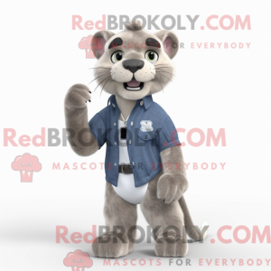 Gray Mountain Lion mascot...