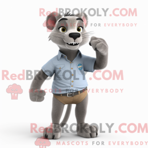 Gray Mountain Lion mascot...