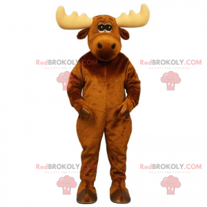 Reindeer mascot with beige horns - Redbrokoly.com