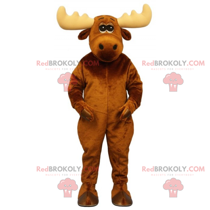Reindeer mascot with beige horns - Redbrokoly.com Reindeer mascot with beige horns - Redbrokoly.com