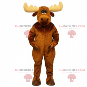 Mascote de rena com chifres bege - Redbrokoly.com