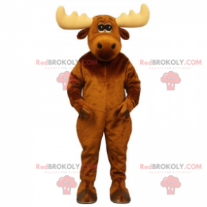 Reindeer mascot with beige horns - Redbrokoly.com