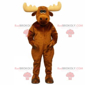 Renmaskot med beige horn - Redbrokoly.com