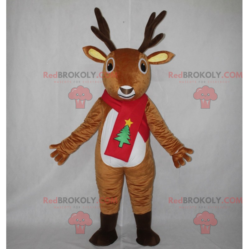 Maskot sobů s vánoční šátkem - Redbrokoly.com