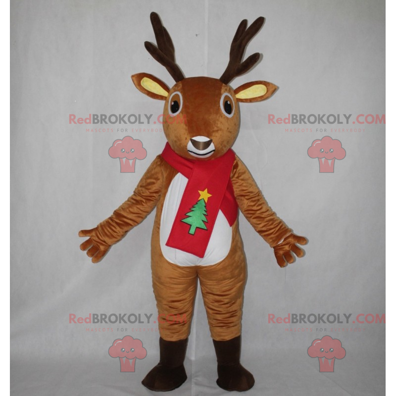 Reindeer mascot with Christmas scarf - Redbrokoly.com Reindeer mascot with Christmas scarf - Redbrokoly.com