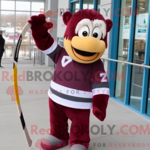 Maroon Ice Hockey Stick...