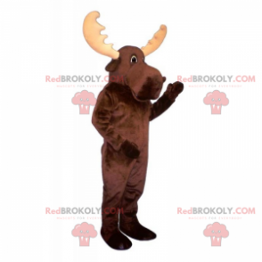 Rensdyrmaskot med store horn - Redbrokoly.com