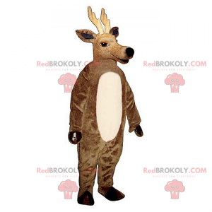 Mascote de rena com chifres longos - Redbrokoly.com