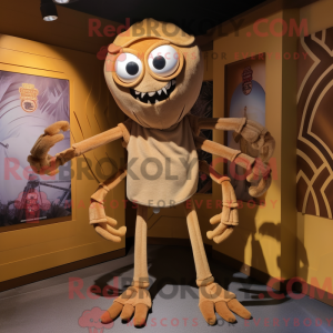 Tan Spider mascot costume...