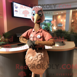Brun Flamingo maskot...