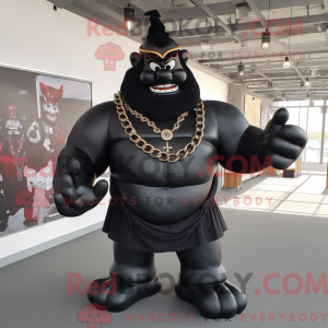 Sort Strongman maskot...