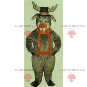 Mascotte della renna di Babbo Natale - Redbrokoly.com