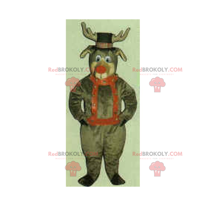 Mascotte de Renne du Père Noel - Redbrokoly.com