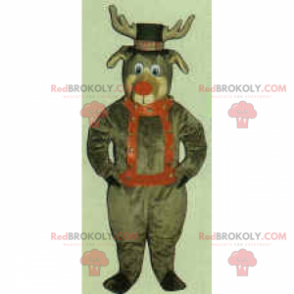 Weihnachtsmann Rentier Maskottchen - Redbrokoly.com