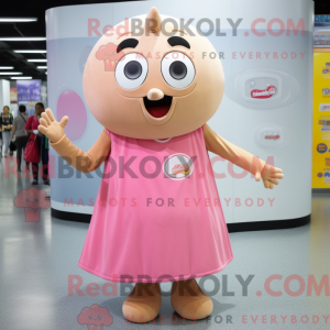 Tan Pink mascottekostuum...