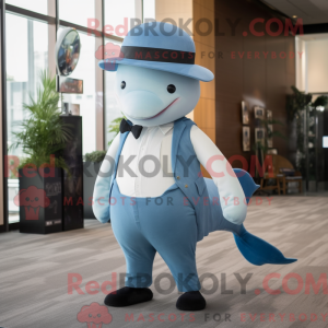 Blue Beluga Whale maskot...