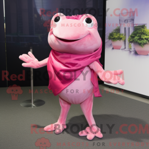 Postava maskota Pink Frog...