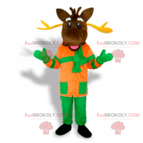 Reinsdyrmaskot i skiutstyr - Redbrokoly.com