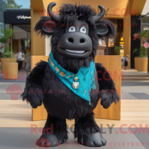 Black Yak-mascottekostuum...