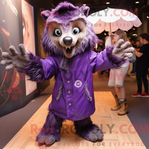 Lilla varulv maskot kostume...