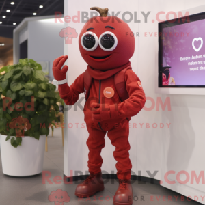 Maroon Tomato mascot...