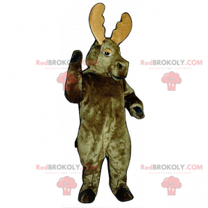 Mascote de rena marrom - Redbrokoly.com