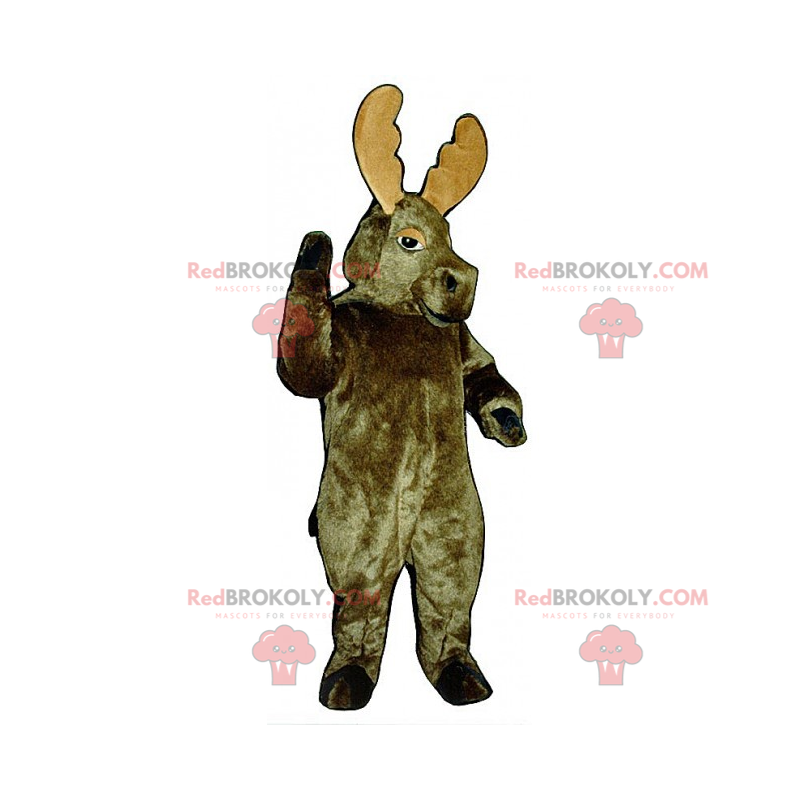 Braunes Rentiermaskottchen - Redbrokoly.com