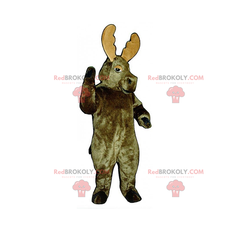 Mascote de rena marrom - Redbrokoly.com
