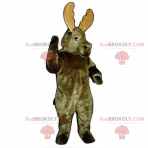 Braunes Rentiermaskottchen - Redbrokoly.com