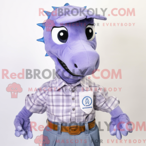 Lavendel Sea Horse maskot...