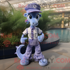 Lavendel Sea Horse maskot...
