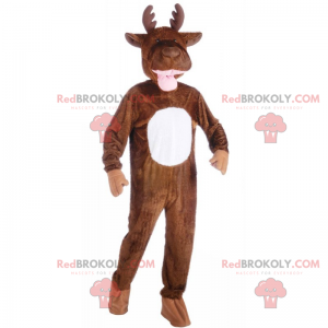 Brown reindeer mascot - Redbrokoly.com