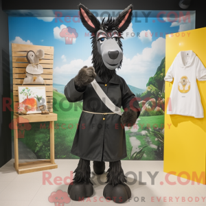 Zwarte ezel mascottekostuum...