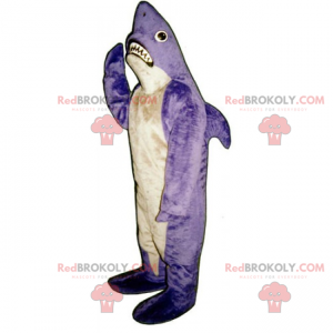 Shark maskot med liten finne - Redbrokoly.com