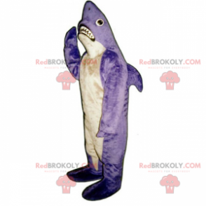 Shark mascot with small fin - Redbrokoly.com