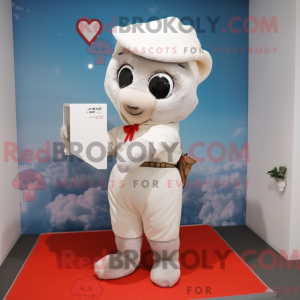 Postava maskota White Love...