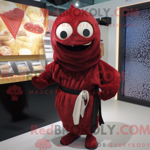 Maroon Sushi mascot costume...