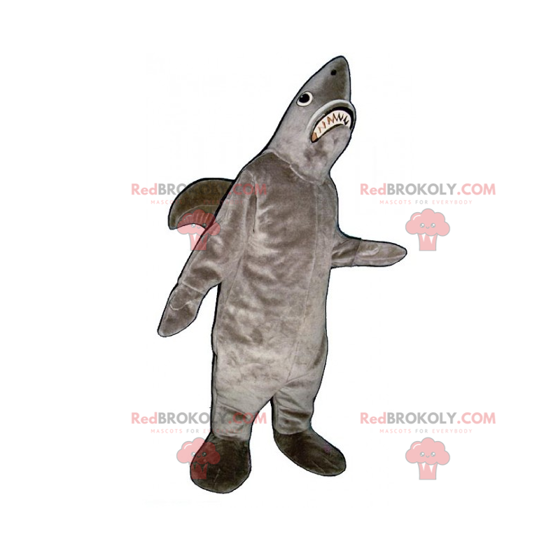 Mascote tubarão cinza - Redbrokoly.com