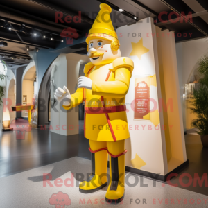 Yellow Swiss Guard mascot...