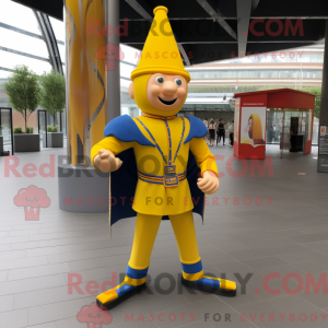 Yellow Swiss Guard mascot...