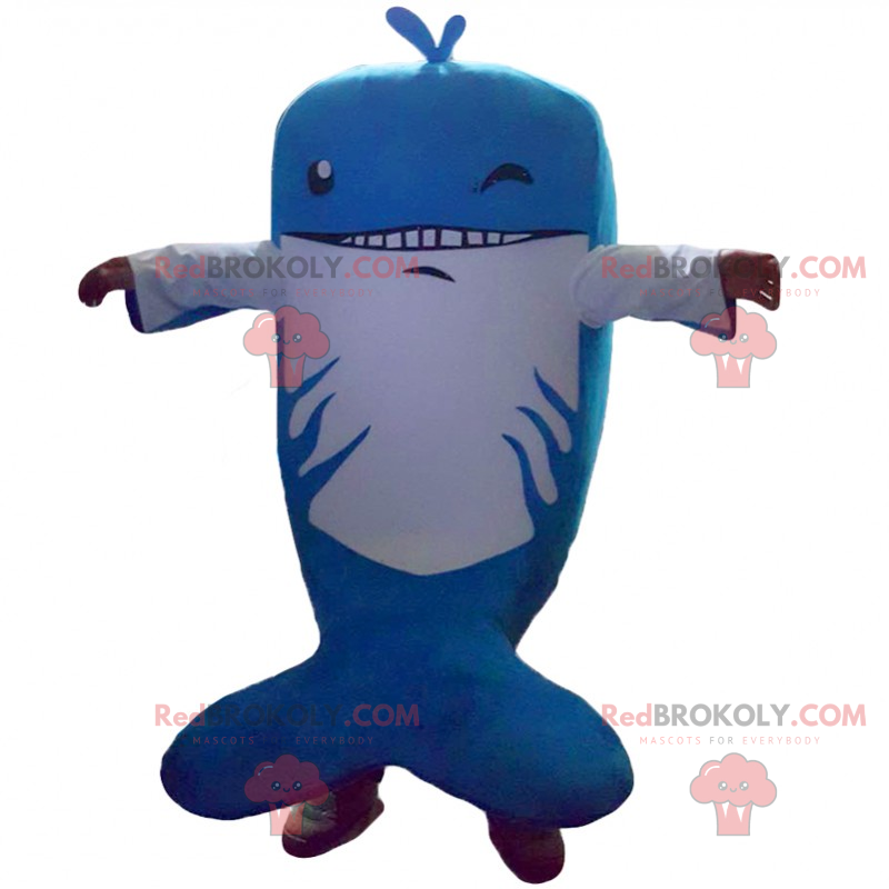 Hammerhead shark mascot with customer eye - Redbrokoly.com