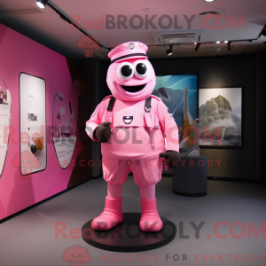 Pink Soldier mascot costume...