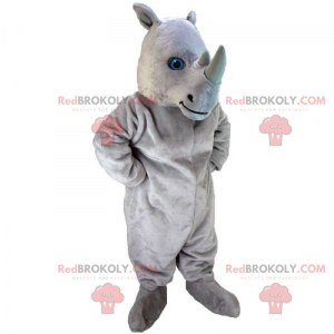 Maskot nosorožce s modrýma očima - Redbrokoly.com