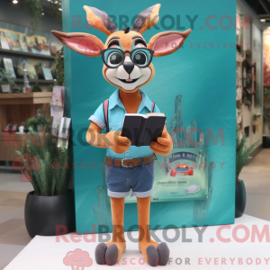 Teal Gazelle Maskottchen...