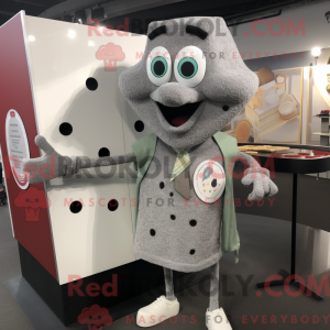 Silver Pizza Slice mascot...