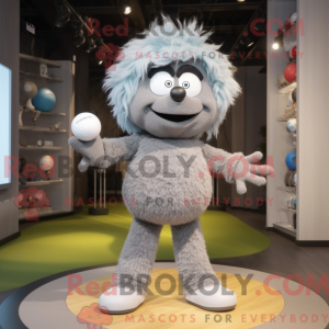 Gray Golf Ball mascot...