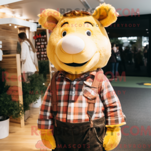 Gold Sow mascottekostuum...