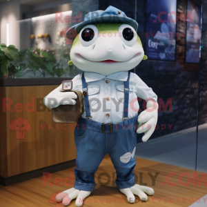 White Frog maskot kostume...