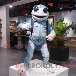 White Frog maskot kostume...