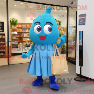Blå Falafel maskot kostume...